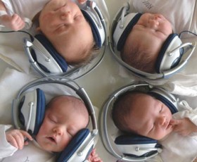 Babies with Headphones